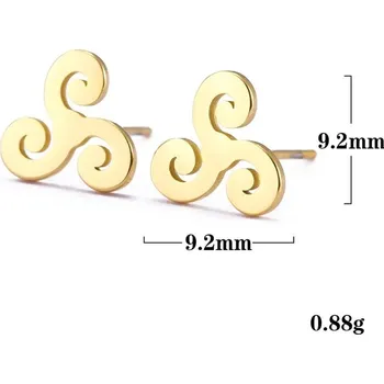Náušnice Keltské mini náušnice z oceli | šperky 2 ks - Triskelion Gold