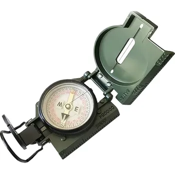 VERK GROUP Profesionální vojenský taktický kompas s kovovým pouzdrem a uzamykatelným pravítkem L45-7ZC