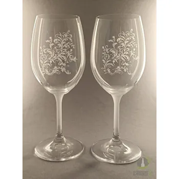 Sklenice Pískované sklenice na víno - Ornament