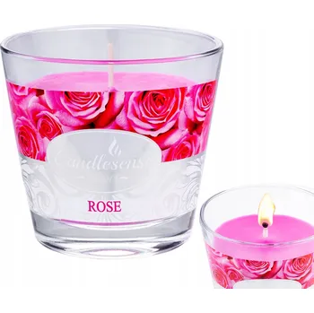 Svíčka Vonná svíčka Parafínová svíčka ve skle Dárek Svíčky Sladká RŮŽE