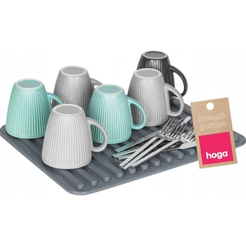 Odkapávač na nádobí PLASTOVÁ PODLOŽKA OD KAPEK POD ODKAPÁVAČ NA NÁDOBÍ 40x31x0,5 cm šedá