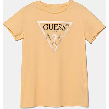 Chlapecké oblečení Dětské bavlněné tričko Guess J73I56.K8HM0.PPYA oranžová 20X, vel. 125-135