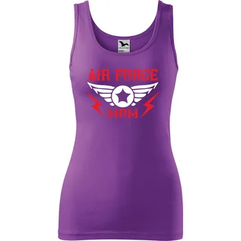Dámské tílko s potiskem Air force mom Velikost: M, Barva: Fialová