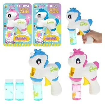 Hra na zahradu Pistolet na bańki jednorożec 2x60ml MIX