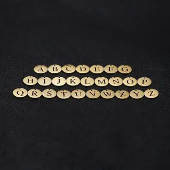 Přívěsek Ocelový přívěsek písmeno pro náhrdelník | výroba šperků - zlatá barva A-Z