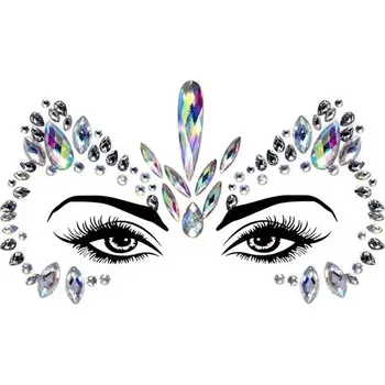 Samolepící dekorace 3d kamínky na tvář festivalové nálepky | samolepky na obličej, dekorace na pleť - ZS001-A(5)