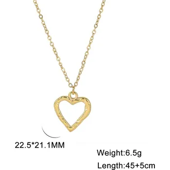 Náhrdelník Náhrdelník boho z oceli | šperky - 12 Srdce zlaté