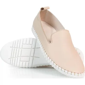 Dámské polobotky Dámské zdravotní mokasíny BATZ - ELMIRA Beige ruční výroba vel. 38