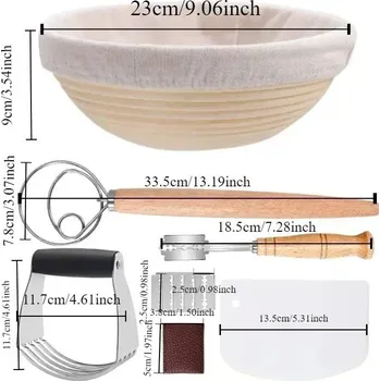 chlebník Ošatka na kynutí, pekárenská sada - 12 kusů