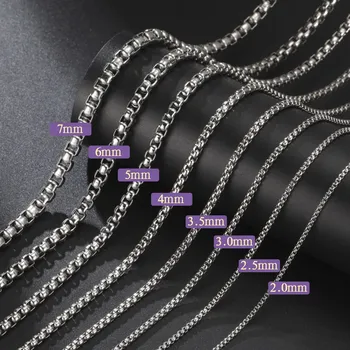 Náhrdelník Ocelový řetěz na krk | náhrdelník pánský a dámský 1 ks - Ocel , 2 mm , 55 cm