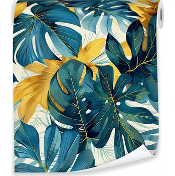 Fototapeta TAPETA ZELENÉ LISTY TROPICKÉ NA VLIESU NA ZEĎ LOŽNICE OBÝVACÍ POKOJ ROLE