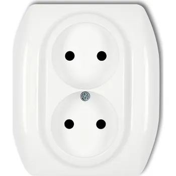 Elektrická zásuvka Bílá nástěnná Elektrická Zásuvka Karlik