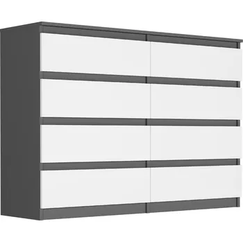 Komoda Komoda Framire 140 x 40 x 98 cm antracit, bílá matná