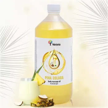 Masážní přípravek VERANA Piña colada rostlinný masážní olej 1000ml