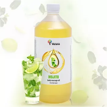 Masážní přípravek VERANA Mojito rostlinný masážní olej 1000ml