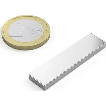 Dekorativní magnet Neodymový magnet kvádr 40&nbsp;×&nbsp;10&nbsp;×&nbsp;3&nbsp;mm, síla 4,3 kg