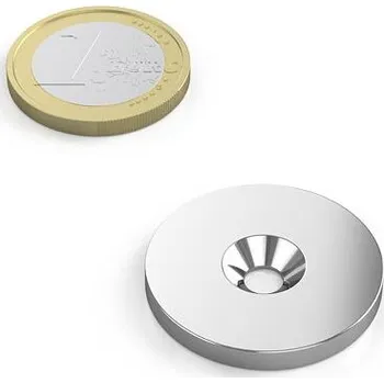Dekorativní magnet Neodymový kruhový magnet Ø 27/9,5-4,5 mm, v. 4 mm, M4, síla 8 kg