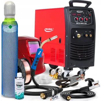 Svářečka INVERTOROVÁ SVÁŘEČKA WELDMAN MEGA MIG 330 MMA FLUX 400V 330A IGBT 4X4