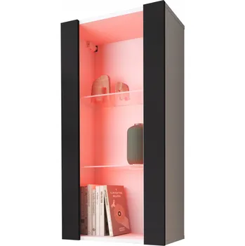 Knihovna Komodee Tivoli Závěsná Vitrína Vertical 100 Bílo-Černá RGB LED