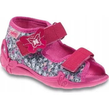 Dívčí sandály Befado dětské sandály textilní růžové velikost 22