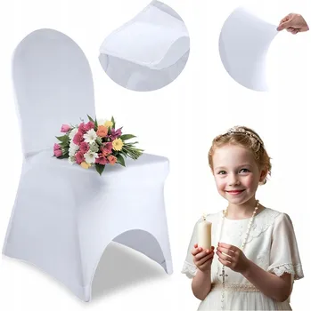 Potah na židli Elastický banketový potah bílý spandex 190g