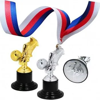 Fotbalová medaile na zavěšení-MDC003 (Stitek-solvent-folie-zlato1)