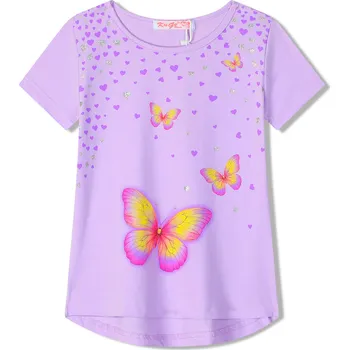 Dětská móda Dívčí tričko - KUGO FC1108, fialková Barva: Fialková, Velikost: 104