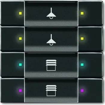 vypínač Prvek ovládací 4-/8násobný ABB Future linear, Solo, Solo carat, Busch-axcent 2CKA006117A0232 antracitová