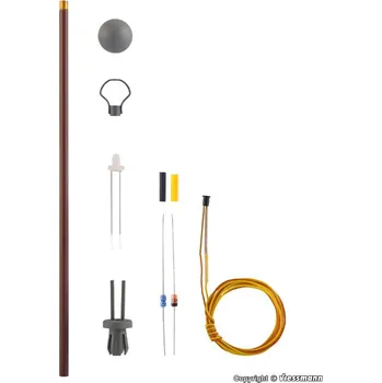 Modelová železnice stavebnice lampy na dřevěném stožáru DR Viessmann 6927