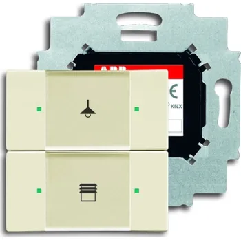 vypínač Prvek ovládací 2násobný ABB Future linear, Solo, Solo carat 2CKA006116A0196 slonová kost