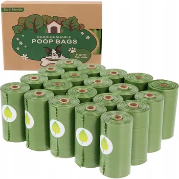 sáček na exkrement Biodegradovatelné sáčky pro psy, sáčky na psí exkrementy hovínka psů 360 kusů