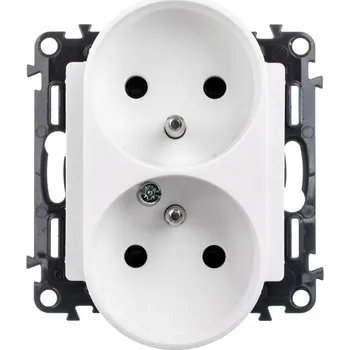 Elektrická zásuvka Elektrická zásuvka Legrand dvojitá s uzemněním, bílá, Valena Life