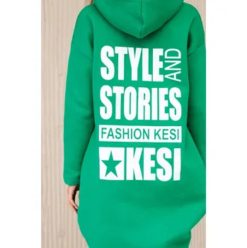 Dámská mikina Dámská zelená zateplená mikina s kapucí K-Fashion, UNI i519_22144-U