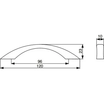 Úchytka 120/152 mm satin nikl
