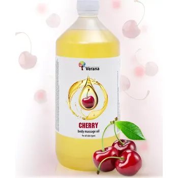 Masážní přípravek VERANA Třešeň rostlinný masážní olej 1000ml