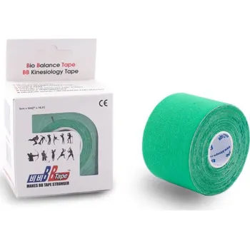Tejpovací páska BB Tape, kineziologický tejp 5cm x 5m, zelená