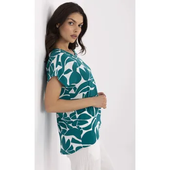Dámská tunika Stylová blůza v tmavě zelené
