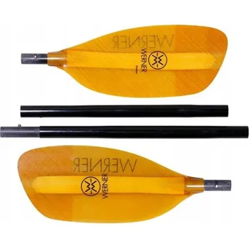 Dvoulisté rovné, dvoulisté zkroucené, nastavitelné, rozkládací kajakové pádlo Werner Paddles 197 cm