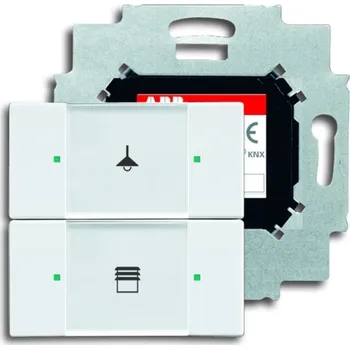 vypínač a zásuvka Prvek ovládací 2násobný ABB Future linear, Solo, Solo carat, Busch-axcent 2CKA006116A0174 studio bílá