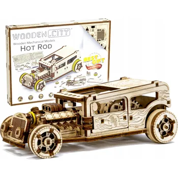 3D puzzle WOODEN CITY 3D puzzle Automobil Hot Rod 141 dílků