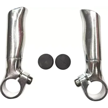 Rohy na řídítka Pro-T Rohy Anatomic na řídítka 10 cm stříbrné