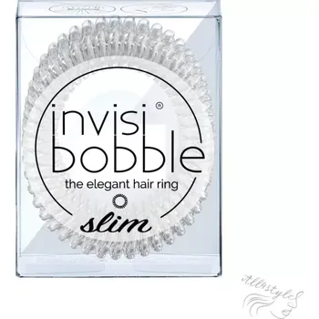 invisibobble® SLIM Crystal Clear gumičky 3ks průhledná (Slim verze spirálové gumičky vlasy silně drží, netahá, netlačí a působí nenápadněji.)