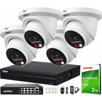 Bezpečnostní kamera Monitorovací sada 4x IPC-HDW2449TM-S-IL-0280B, 4MPx, IR 30 m DAHUA