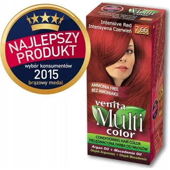 Barva na vlasy Venita Barva na vlasy bez amoniaku Multi Color 7.66 Intenzivní červená