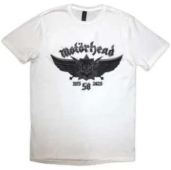 Merch Motörhead: Motorhead Unisex T-shirt: 50 Years Wings Badge (white) (small) S