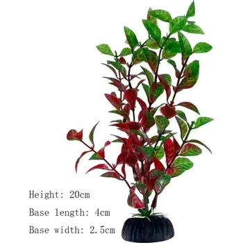 Dekorace do akvária Umělé rostliny do akvária pro dekoraci | akvarijní dekorace | vodní tráva - Červený