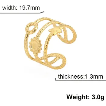 Prsten Dámský otevřený prsten | šperky - Styl 5 Zlatá barva