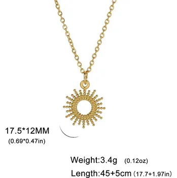 Náhrdelník Náhrdelník boho z oceli | šperky - 4 Sluneční zlato