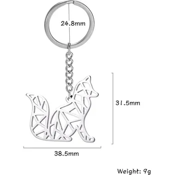 Přívěsek Origami přívěsek zvíře | ocelový doplněk - 19 Liška