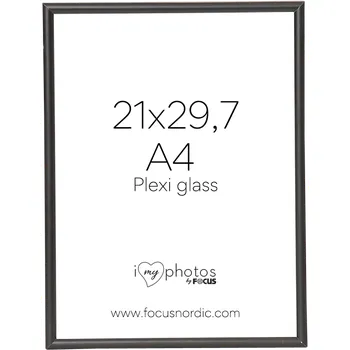 Rám na obraz Focus Can-Can hliníkový rámeček, černá, 21x29,7 cm (A4), plexisklo